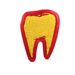 Tooth #1 red vinyl embroidered patch