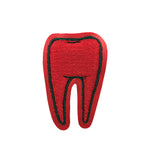 TOOTH #2 red vinyl embroidered patch - you choose color
