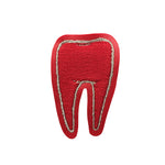 TOOTH #2 red vinyl embroidered patch - you choose color