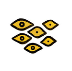 Extra Eyes sew on patch set - yellow and black