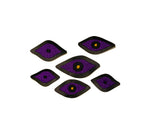 Extra Eyes sew on patch set - purple and yellow