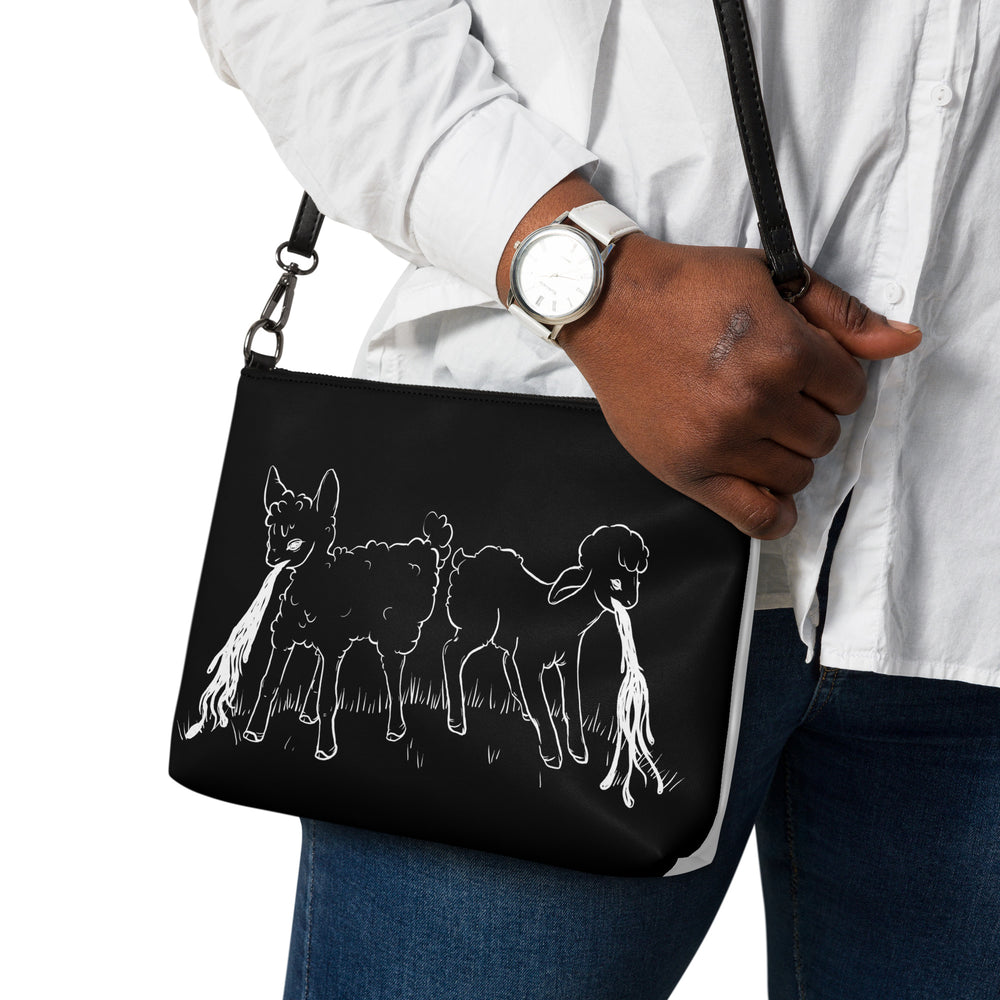 Two Sick Lambs Getting Sick crossbody bag -  faux leather