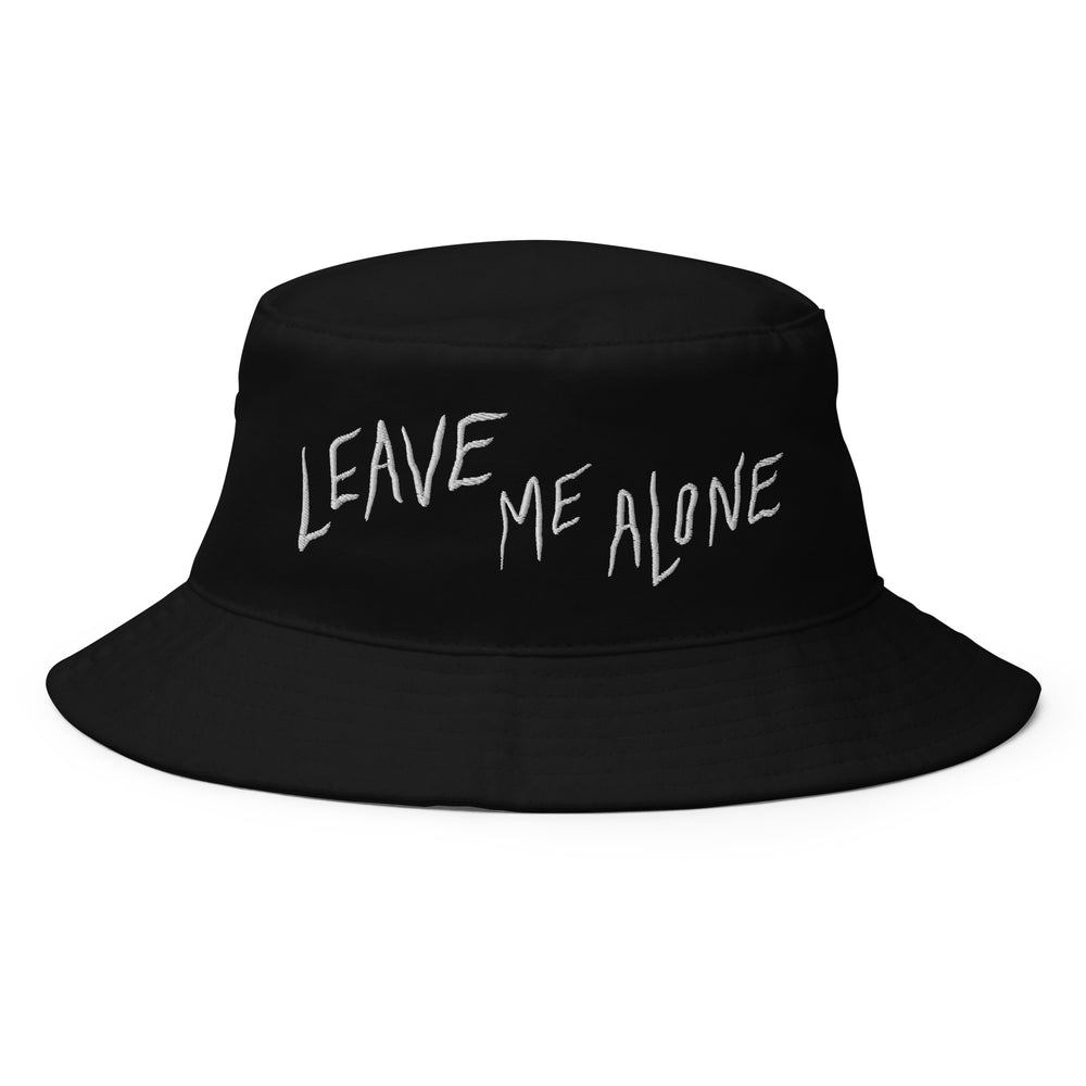 LEAVE ME ALONE - black bucket hat