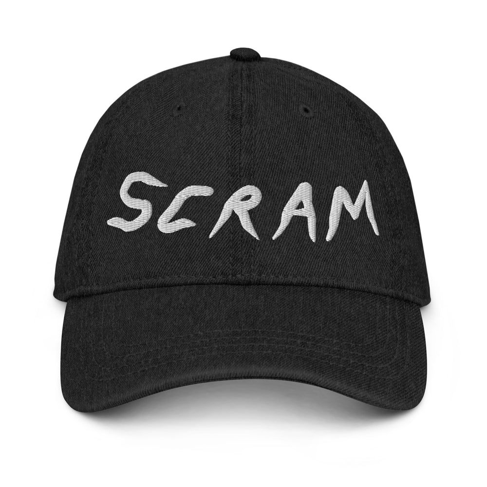 SCRAM - black or blue - embroidered denim hat