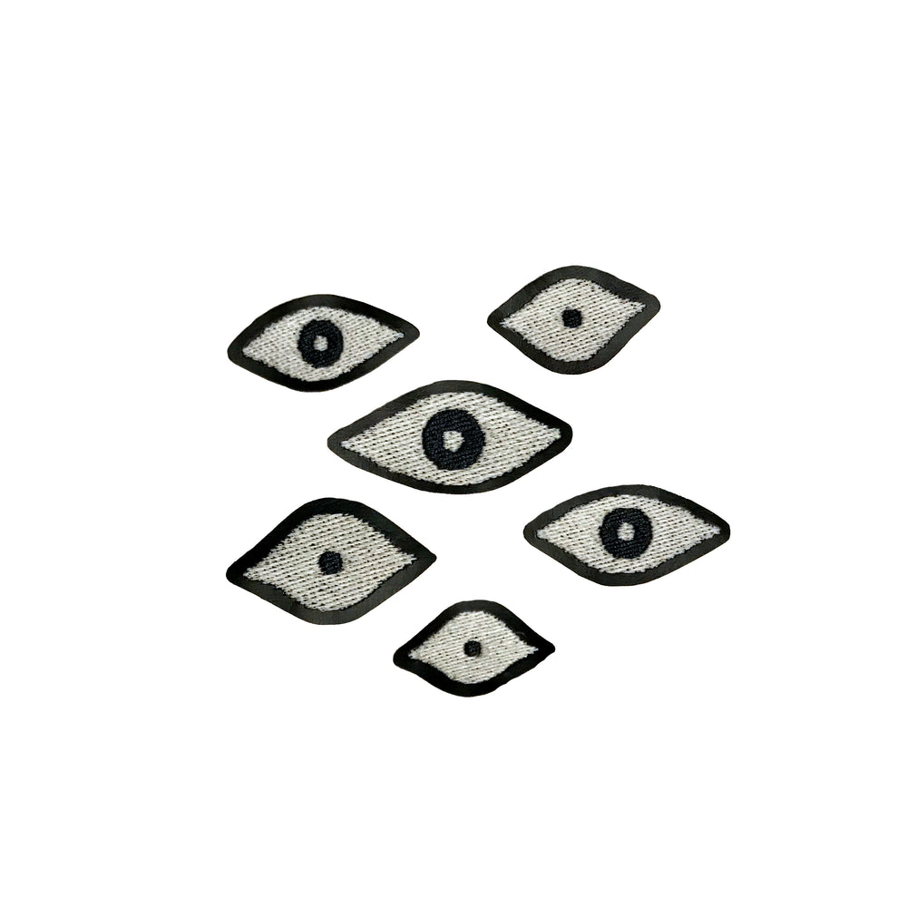 EXTRA EYES sew on patch half set - glow in the dark