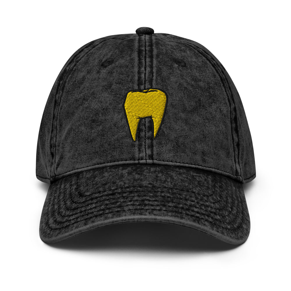 TOOTH yellow - washed out black hat