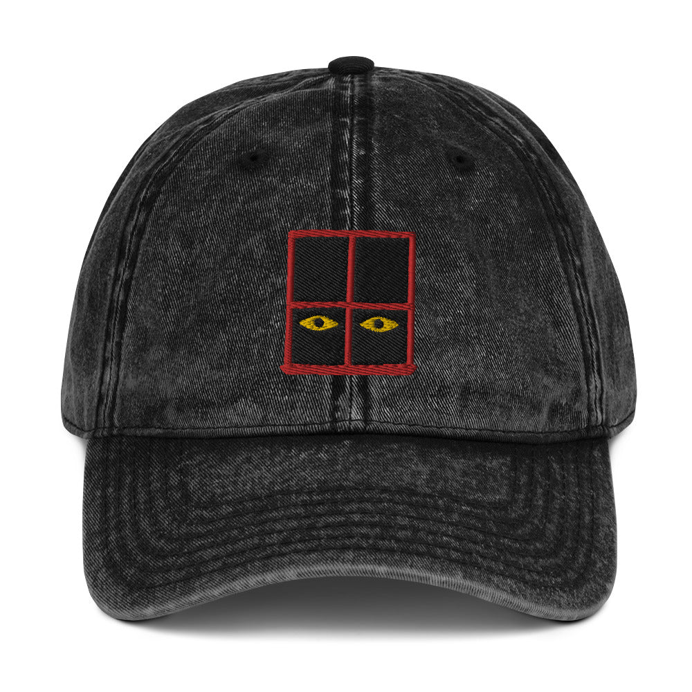 I SEE YOU red - washed out black hat