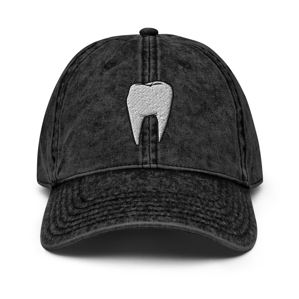 TOOTH - washed out black hat