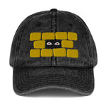 EYES IN THE WALL yellow - washed out embroidered hat