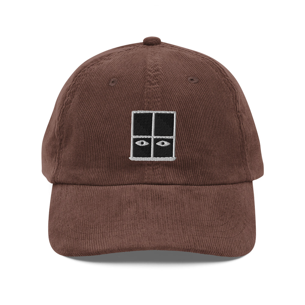 I SEE YOU white window - corduroy hat