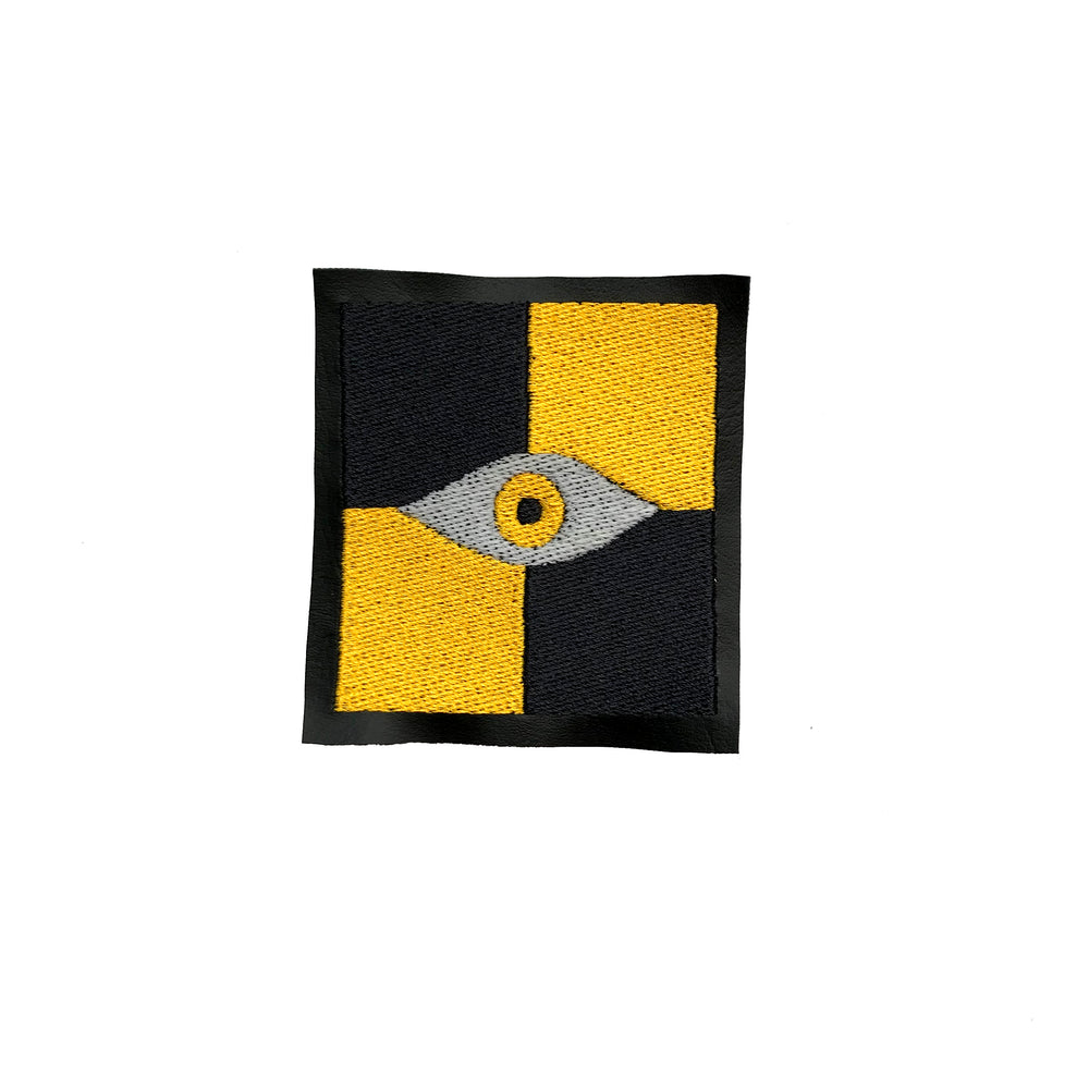 CHECKERED EYES embroidered patch - you choose color