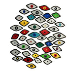 EXTRA EYES random color sew on patch set
