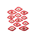 Extra Eyes red sew on patch set - glow in the dark
