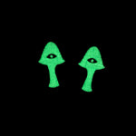 RETURNS IN JANUARY - Watching Mushrooms - glow in the dark patch set