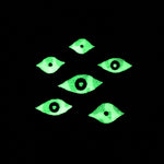 EXTRA EYES cow print sew on patch set - glow in the dark