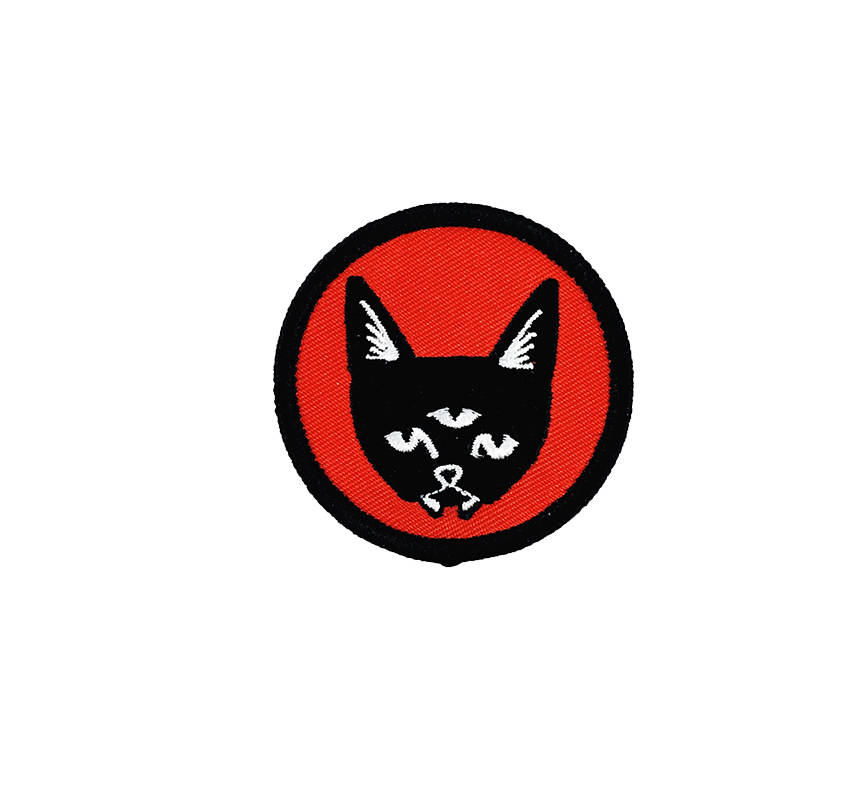 THREE EYED CAT patch - red
