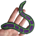 SLITHERY purple & green - embroidered patch