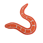 SLITHERY orange & glow in the dark - embroidered patch