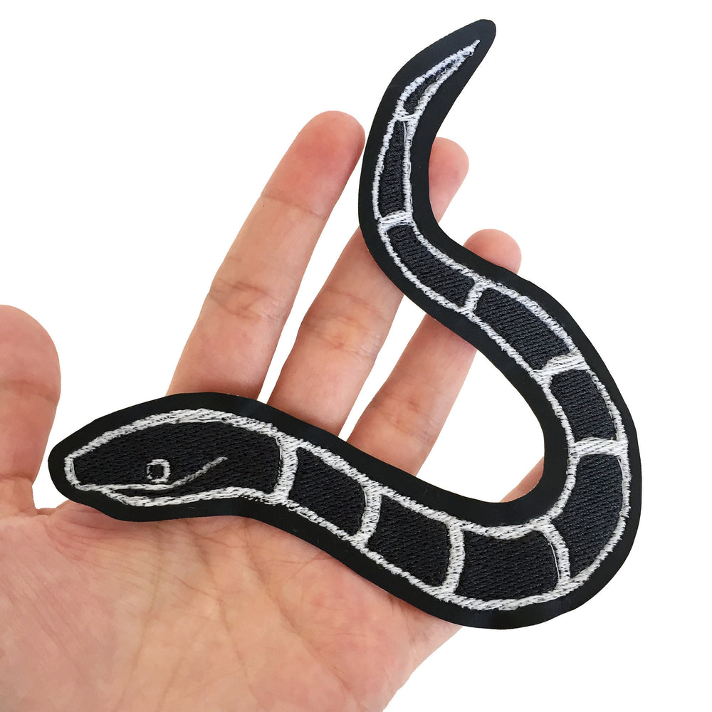 SLITHERY black & glow in the dark - embroidered patch