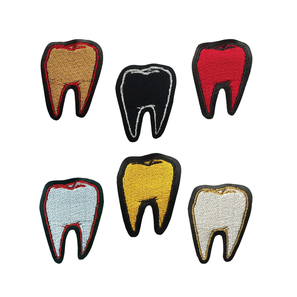 TOOTH #1 black vinyl embroidered patch - you choose colors