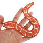 RETURNS IN JANUARY - Slithery orange & glow in the dark - embroidered patch