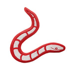 Slithery red & glow in the dark - embroidered patch