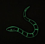 SLITHERY red with glow in the dark - embroidered patch