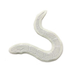 Slithery white - glow in the dark embroidered patch